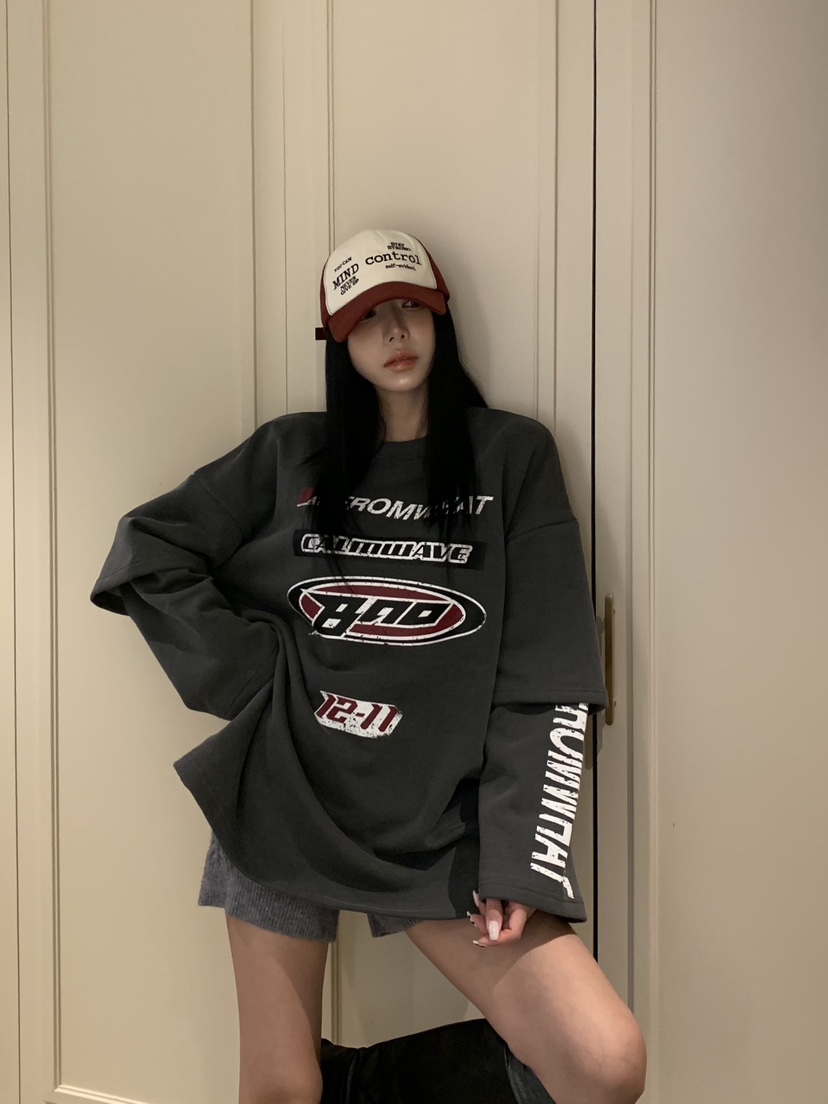 BADCALM東大門㊣代購女裝新款推薦25秋冬人氣職業時尚長袖T恤BADCALM長袖T恤