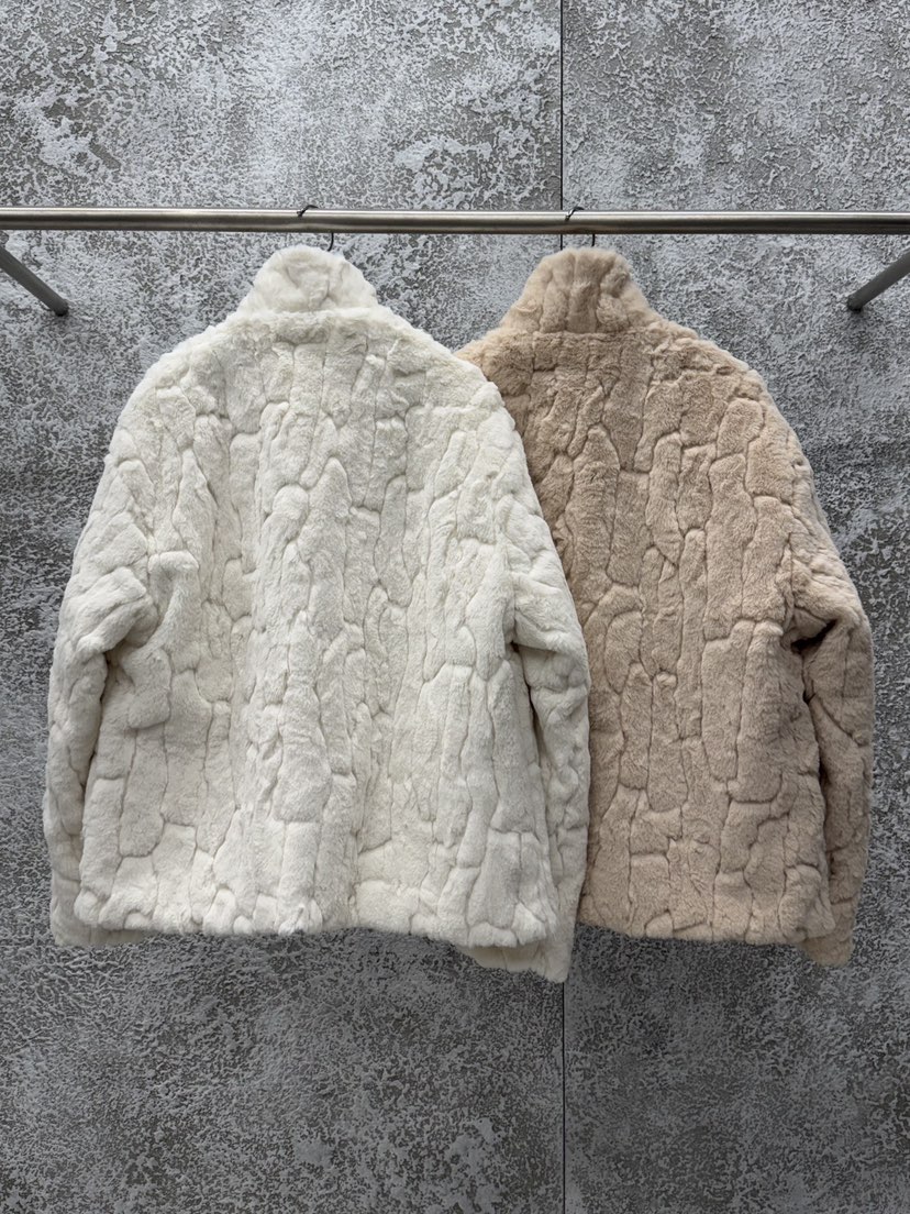 BADCALM韓國直郵㊣女士新品推薦人氣休閑短款大衣帆布包貂皮BADCALM短款大衣