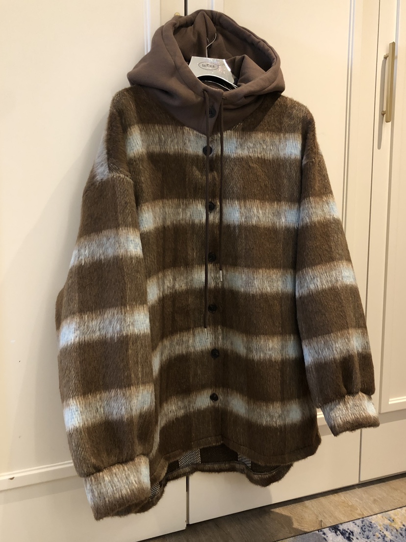 BADCALM東大門㊣直郵女裝新款時尚休閑25秋冬職業夾克羊毛格紋BADCALM夾克