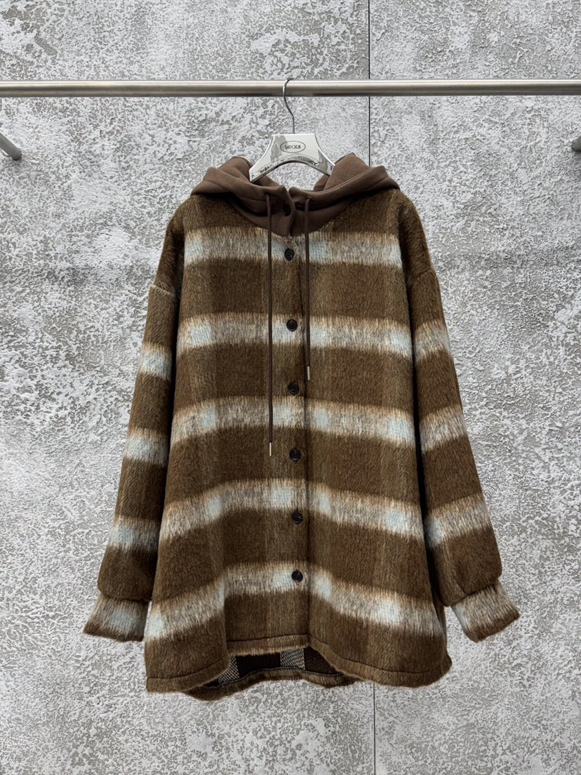 BADCALM東大門㊣直郵女裝新款時尚休閑25秋冬職業夾克羊毛格紋BADCALM夾克圖色1