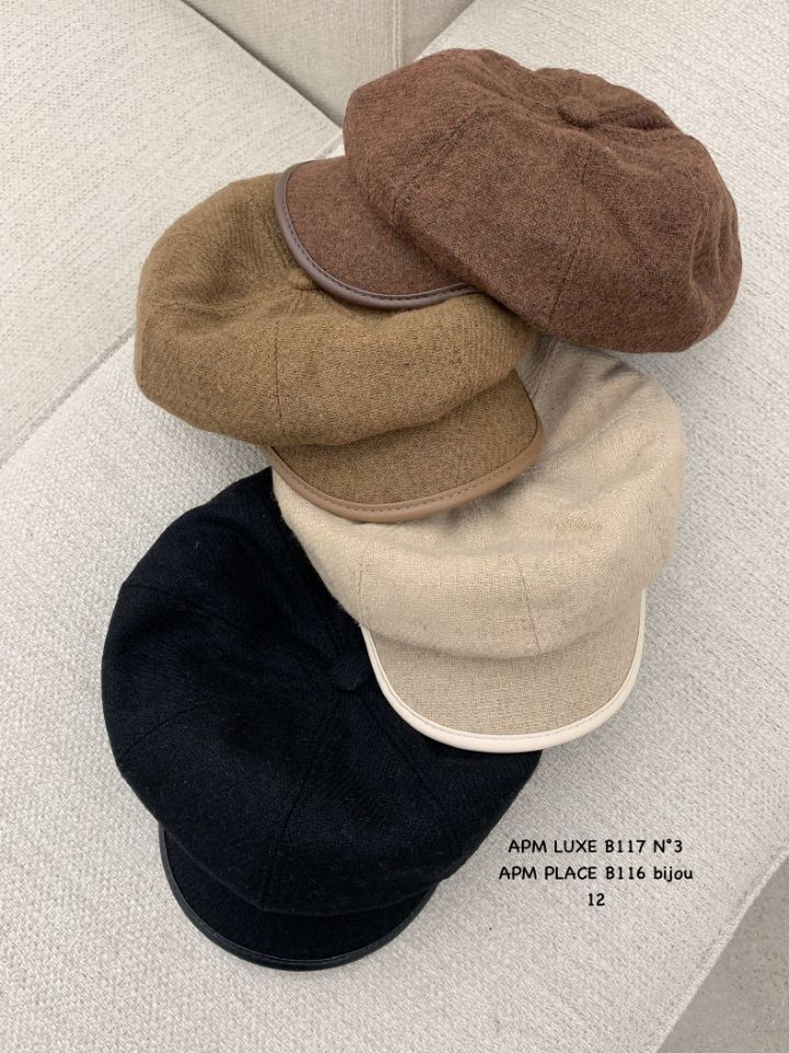 N3韓國代購㊣女士新款熱賣推薦時尚休閑25秋冬帽子羊毛貝雷N3帽子