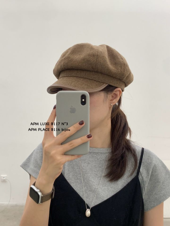 N3韓國代購㊣女士新款熱賣推薦時尚休閑25秋冬帽子羊毛貝雷N3帽子