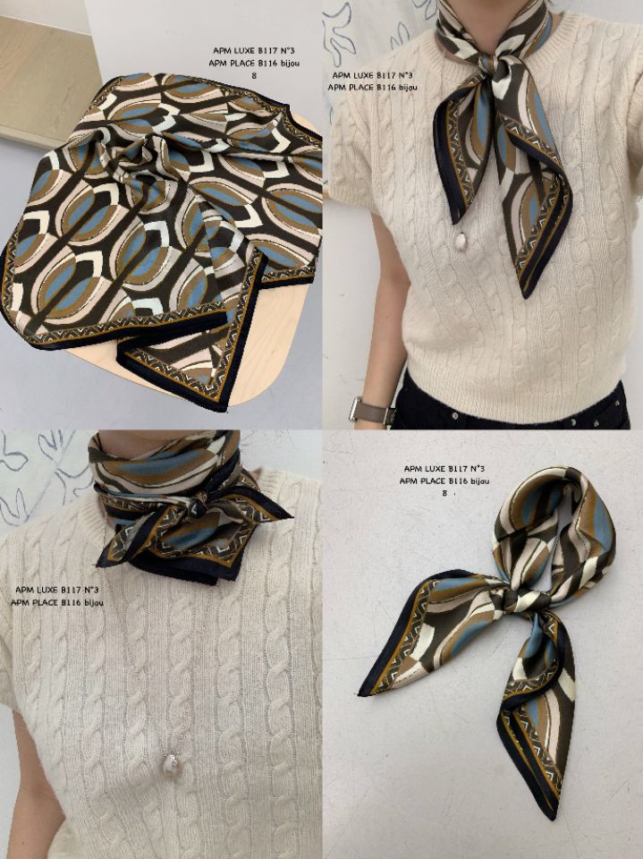 N3韓國直郵㊣女裝新品人氣推薦25秋冬熱賣時尚圍巾披肩絲綢N3圍巾/披肩