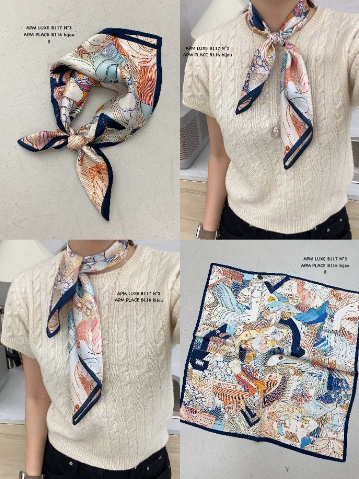 N3韓國直郵㊣女士新款職業推薦熱賣休閑人氣時尚圍巾披肩絲綢N3圍巾/披肩