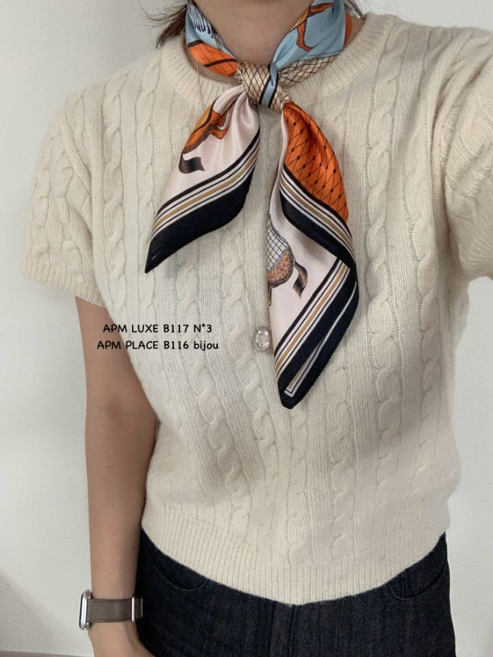 N3韓國代購㊣女裝新款休閑25秋冬職業推薦時尚圍巾披肩絲綢N3圍巾/披肩