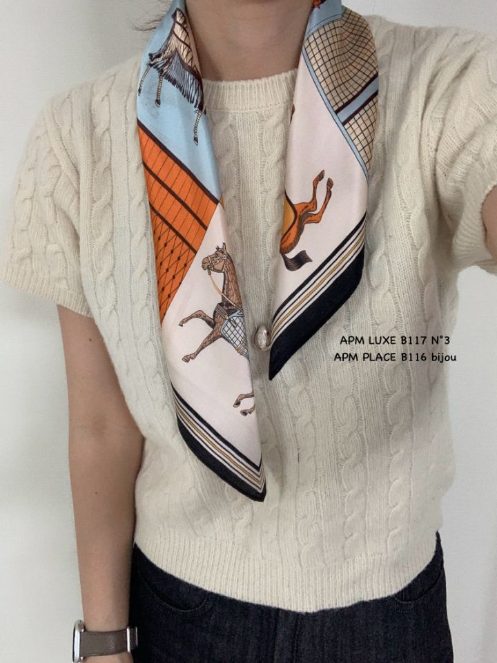 N3韓國代購㊣女裝新款休閑25秋冬職業推薦時尚圍巾披肩絲綢N3圍巾/披肩