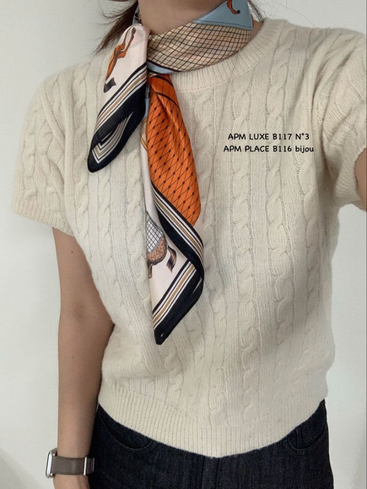 N3韓國代購㊣女裝新款休閑25秋冬職業推薦時尚圍巾披肩絲綢N3圍巾/披肩