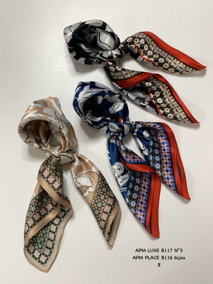 N3東大門㊣實拍女士新品推薦熱賣人氣休閑圍巾披肩花朵絲綢N3圍巾/披肩