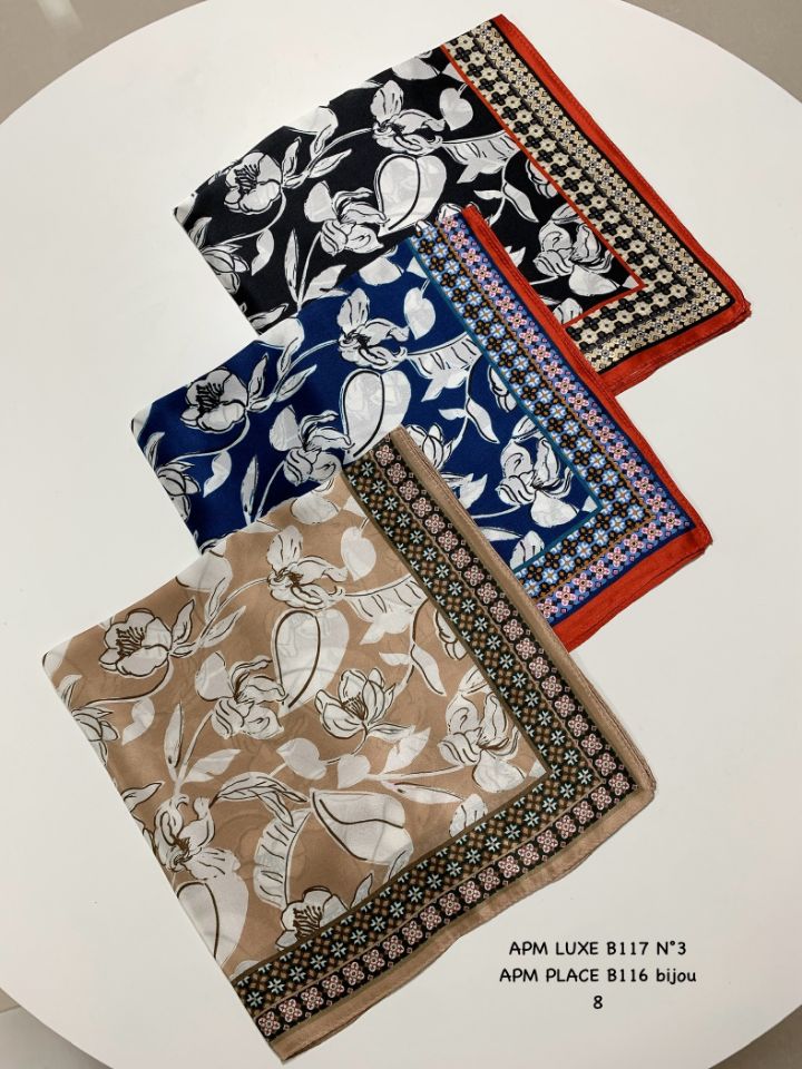 N3東大門㊣實拍女士新品推薦熱賣人氣休閑圍巾披肩花朵絲綢N3圍巾/披肩