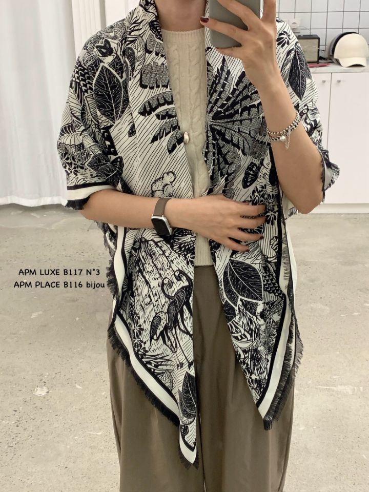 N3東大門㊣代購女裝新品休閑熱賣25秋冬職業時尚人氣圍巾披肩N3圍巾/披肩