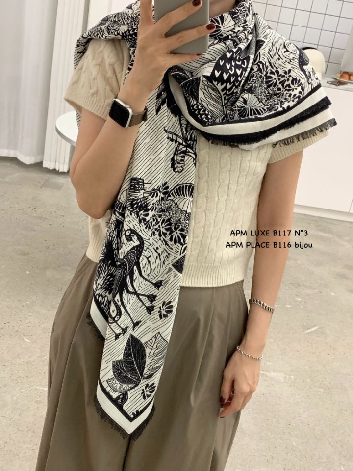 N3東大門㊣代購女裝新品休閑熱賣25秋冬職業時尚人氣圍巾披肩N3圍巾/披肩