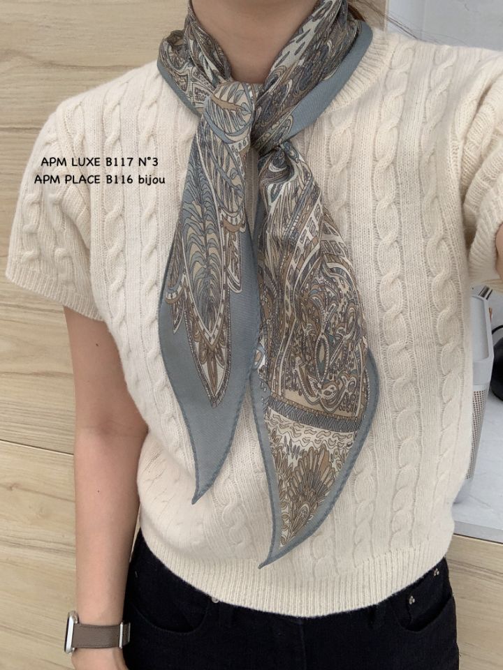 N3東大門㊣代購女裝新款推薦人氣時尚25秋冬圍巾披肩羊毛絲綢N3圍巾/披肩