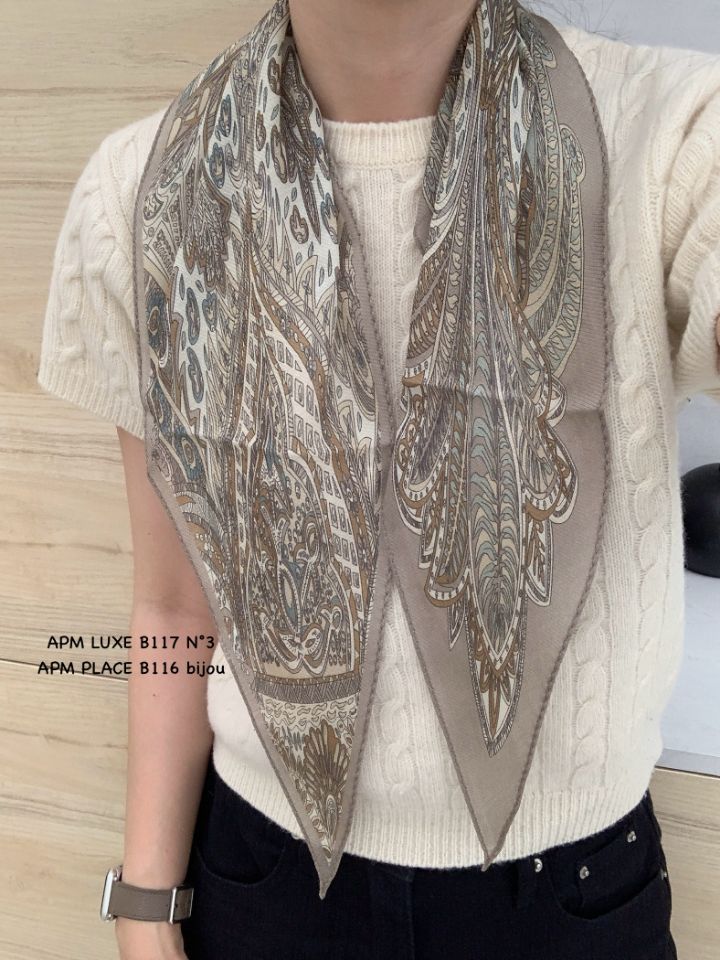 N3東大門㊣代購女裝新款推薦人氣時尚25秋冬圍巾披肩羊毛絲綢N3圍巾/披肩