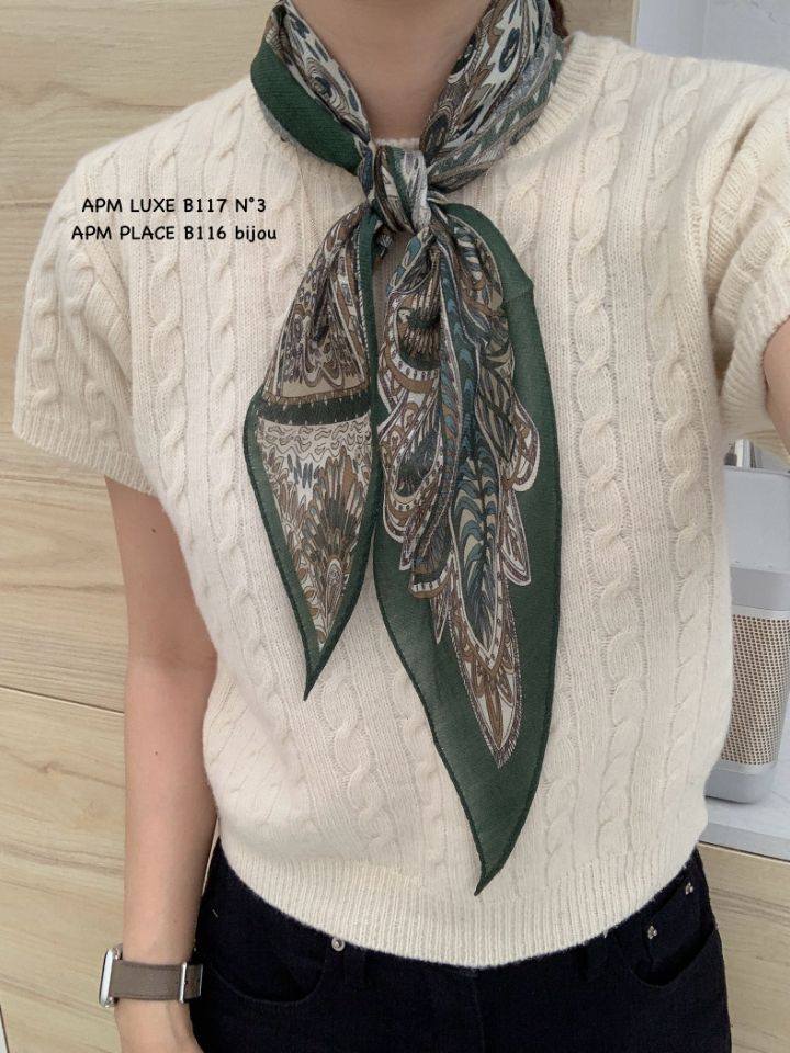 N3東大門㊣代購女裝新款推薦人氣時尚25秋冬圍巾披肩羊毛絲綢N3圍巾/披肩