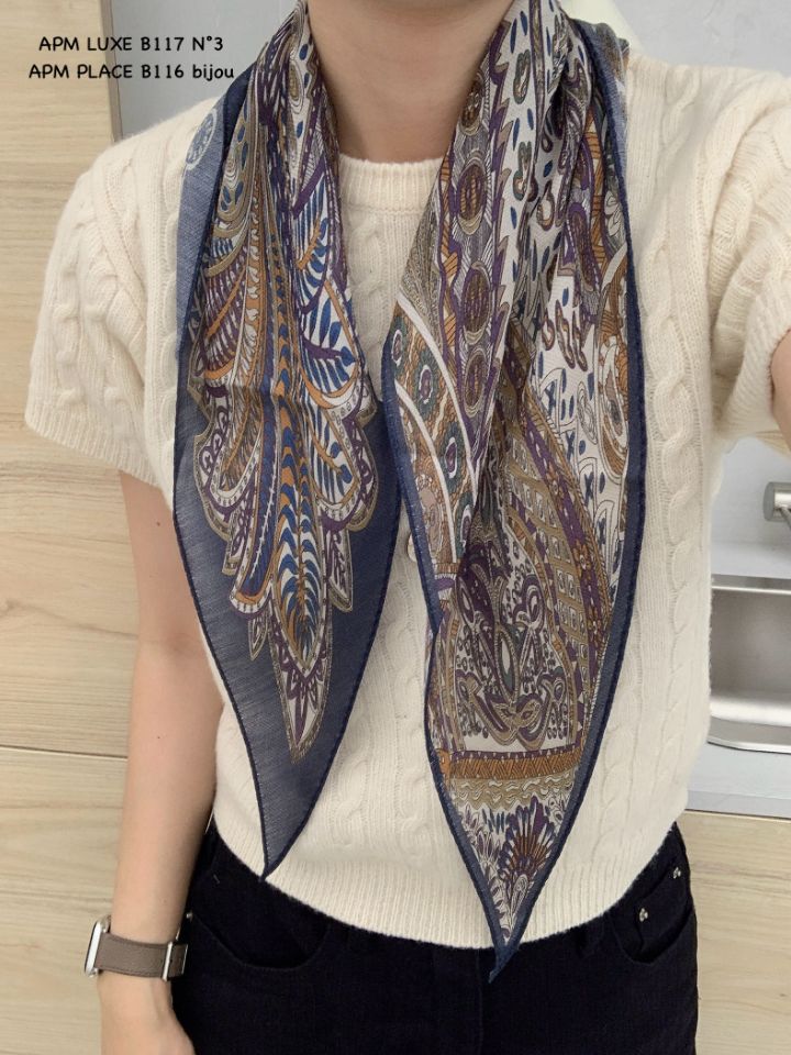 N3東大門㊣代購女裝新款推薦人氣時尚25秋冬圍巾披肩羊毛絲綢N3圍巾/披肩