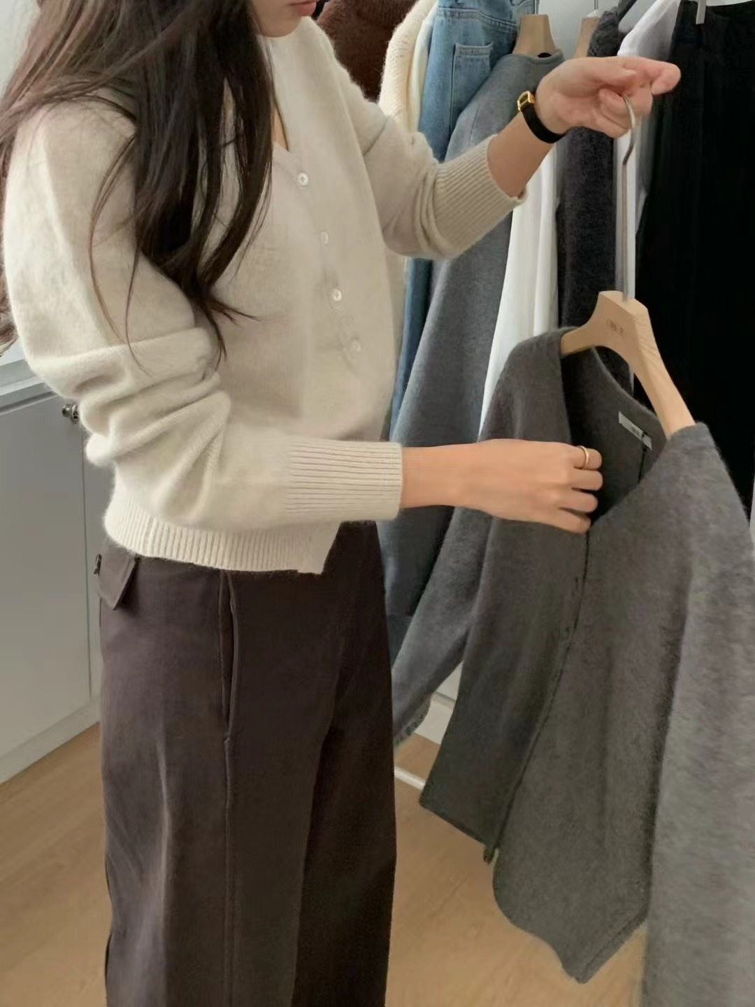 OBOE韓國代購㊣女士新品人氣職業休閑推薦熱賣時尚25秋冬針織衫OBOE針織衫