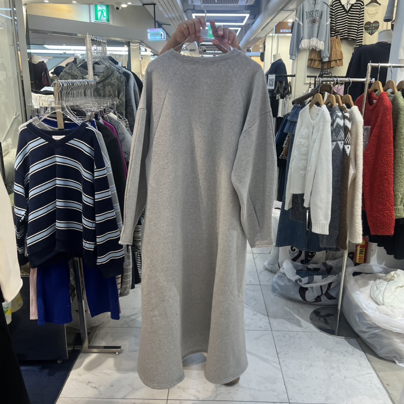 PLANTS ON GRAY韓國直郵㊣女士新品推薦時尚連衣裙加絨長款PLANTS ON GRAY連衣裙