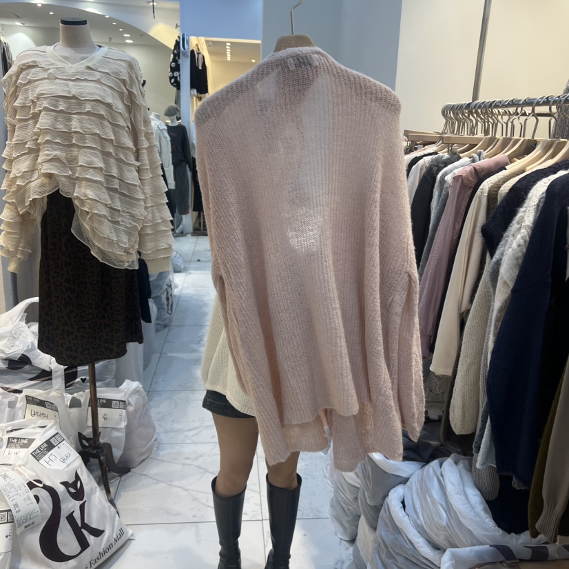 BLUE RIBBON東大門㊣代購女士新款職業人氣針織衫蕾絲開衫BLUE RIBBON針織衫