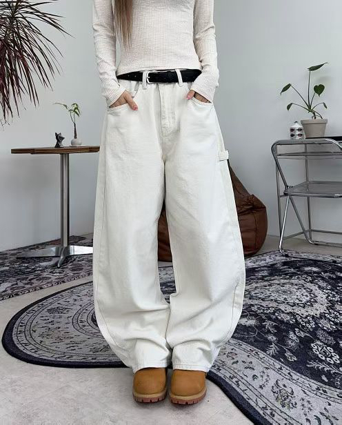 ROFL韓國代購㊣女士新款時尚職業25秋冬人氣牛仔褲不含腰帶ROFL牛仔褲圖色1