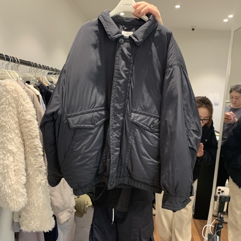 GABRIELLE韓國代購㊣女裝新款推薦人氣職業25秋冬短款羽絨服口袋GABRIELLE短款羽絨服圖色1