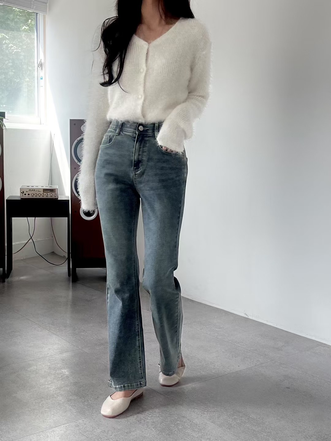 UB 40東大門㊣代購女裝新款推薦真品25秋冬人氣熱賣牛仔褲UB 40牛仔褲