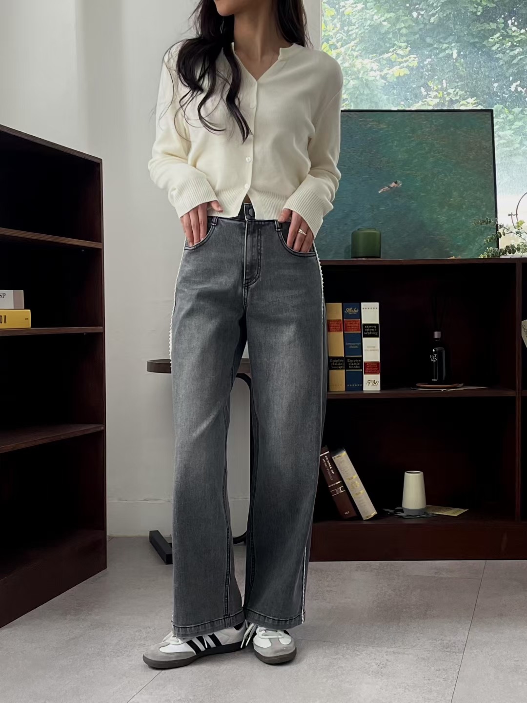 UB 40東大門㊣直郵女士新款推薦休閑人氣真品時尚職業牛仔褲UB 40牛仔褲