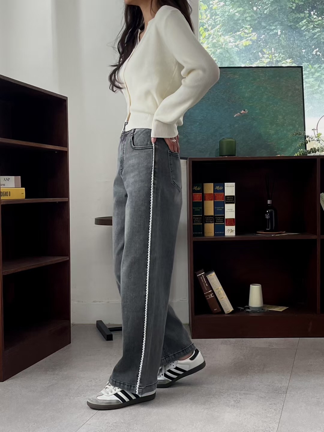 UB 40東大門㊣直郵女士新款推薦休閑人氣真品時尚職業牛仔褲UB 40牛仔褲