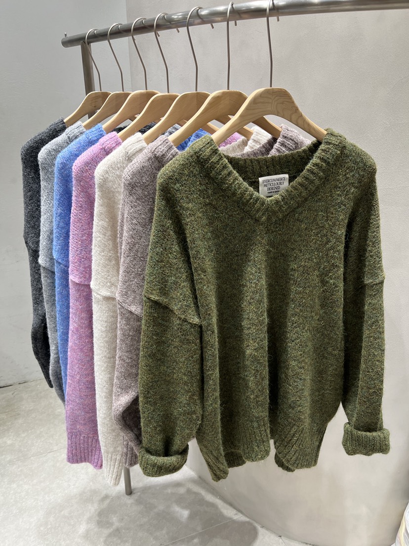 EVERCOMMERCE METICULOUSLY DESIGNED韓國直郵㊣女士新款時尚針織衫羊毛EVERCOMMERCE針織衫