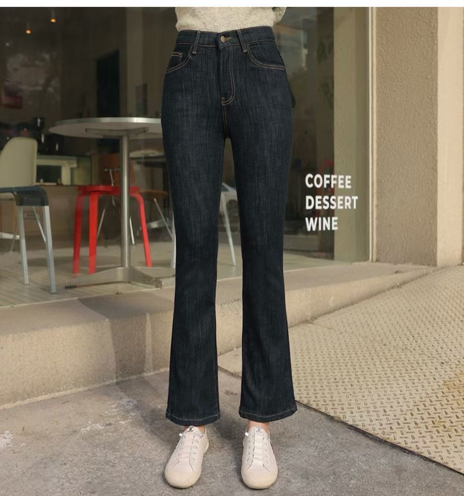 UB 40東大門㊣直郵女裝新品25秋冬職業時尚熱賣牛仔褲拉絨UB 40牛仔褲