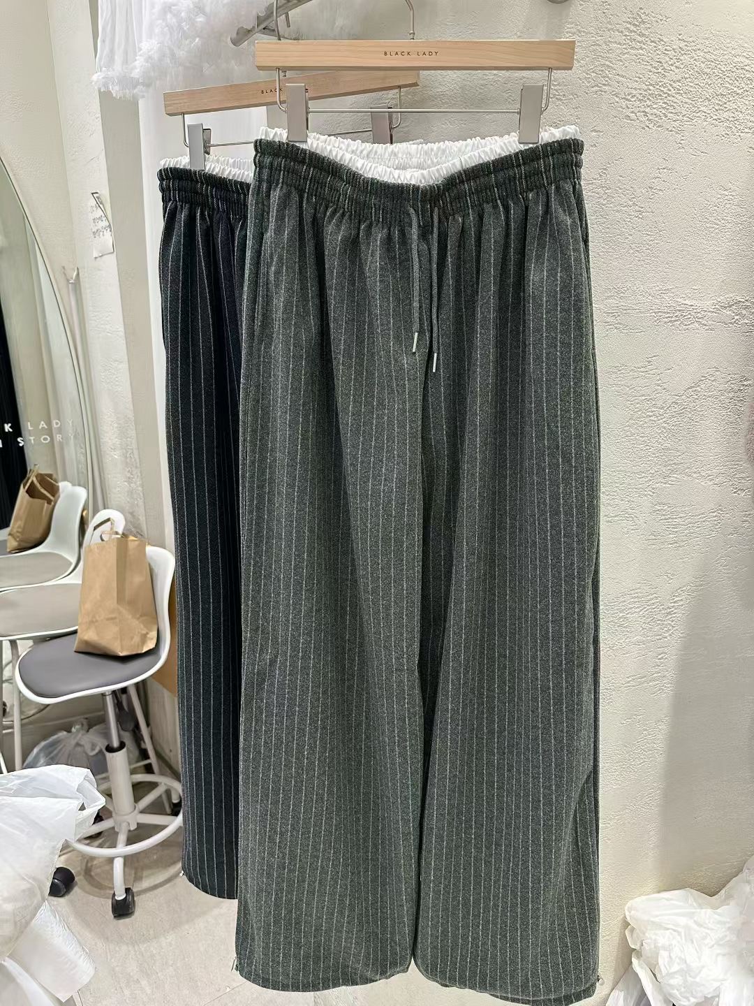 BLACK LADY韓國代購㊣女裝新款休閑真品時尚熱賣職業休閑褲BLACK LADY休閑褲圖色1左一色