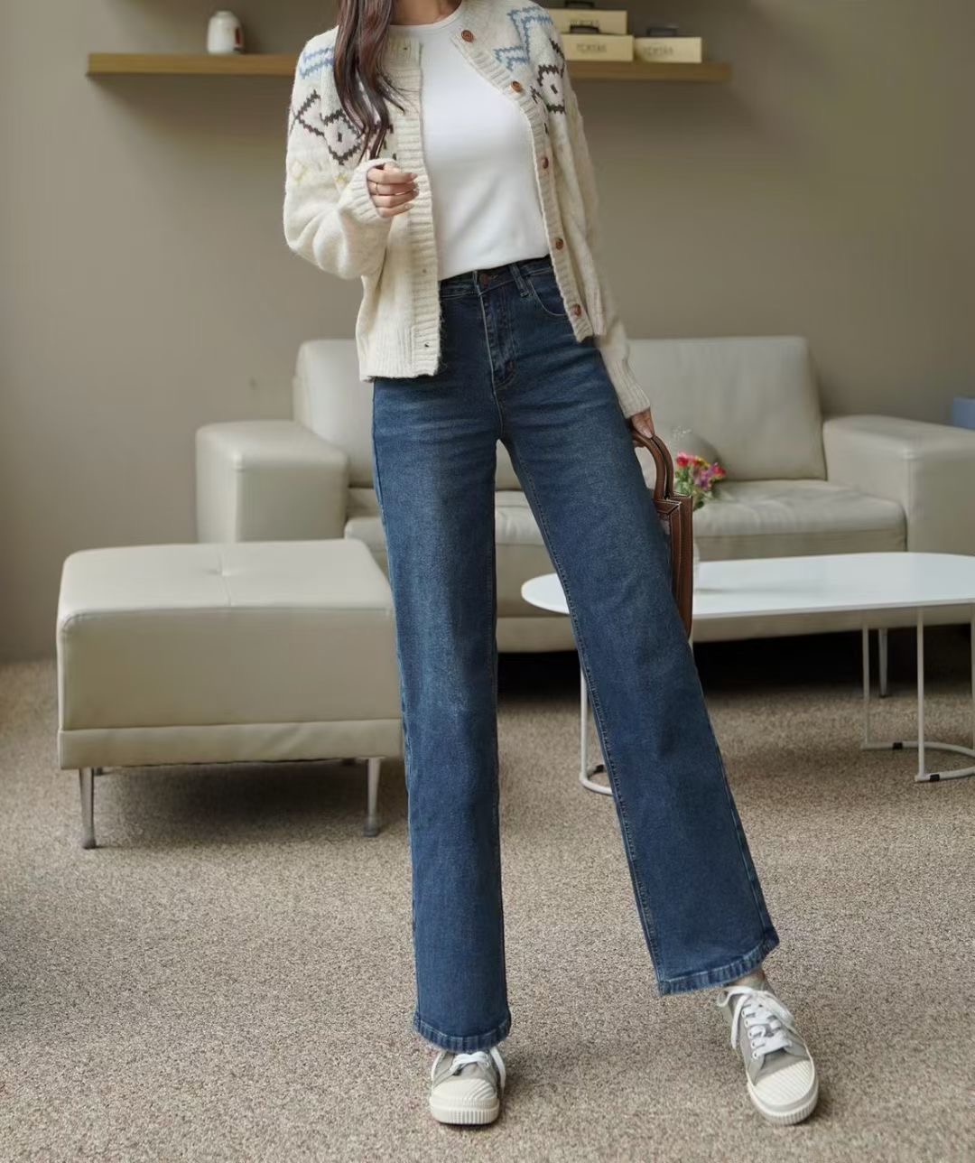 UB 40東大門㊣代購女士新款25秋冬職業休閑時尚人氣牛仔褲UB 40牛仔褲