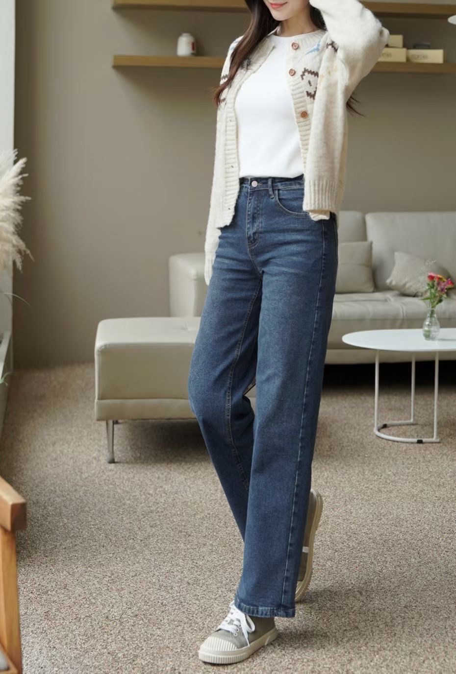 UB 40東大門㊣代購女士新款25秋冬職業休閑時尚人氣牛仔褲UB 40牛仔褲