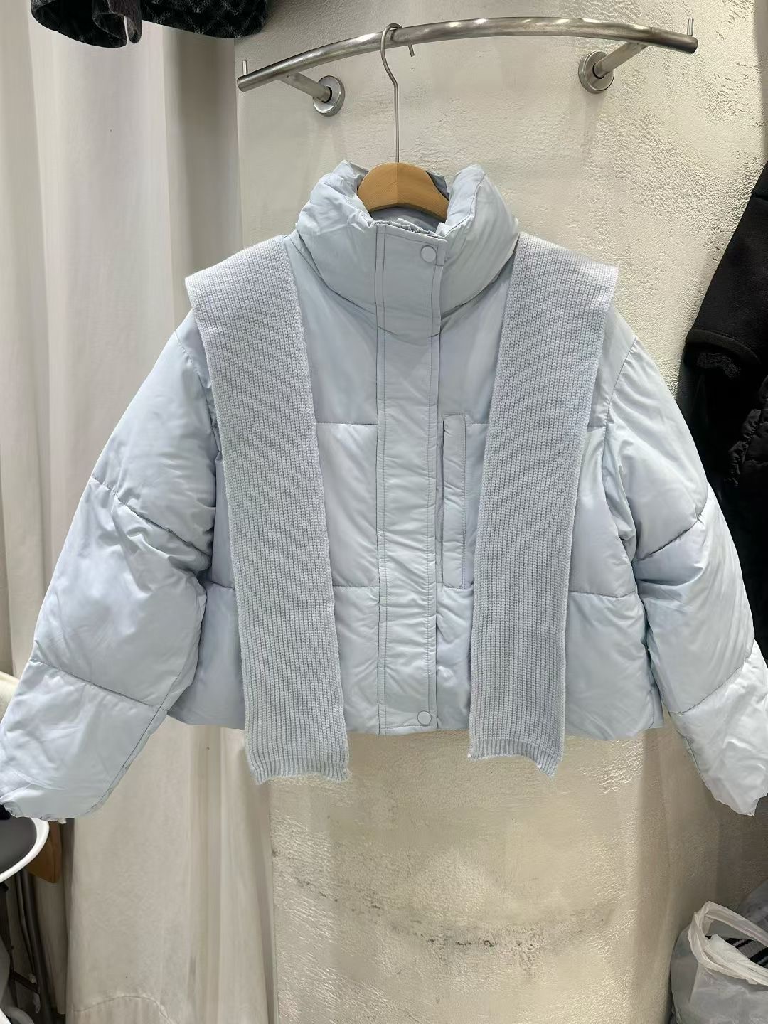 BLACK LADY東大門㊣代購女士新款時尚職業短款棉服不含披肩BLACK LADY短款棉服圖色2