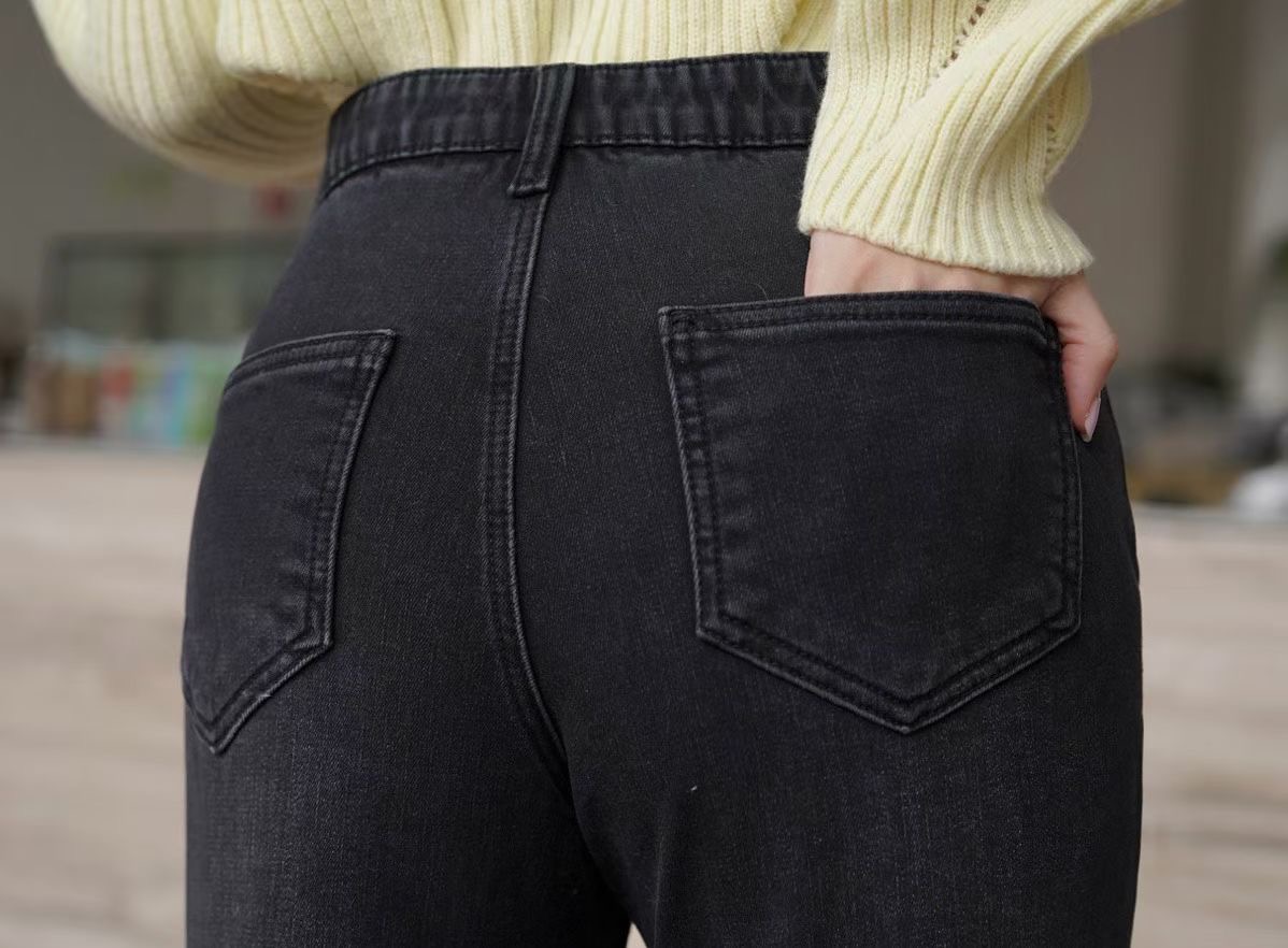 UB 40東大門㊣實拍女裝新款職業時尚推薦人氣熱賣牛仔褲加絨UB 40牛仔褲