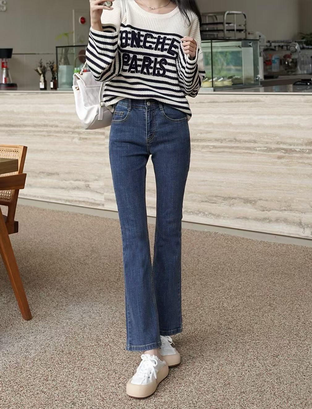 UB 40韓國代購㊣女裝新品真品職業推薦時尚人氣牛仔褲拉絨UB 40牛仔褲