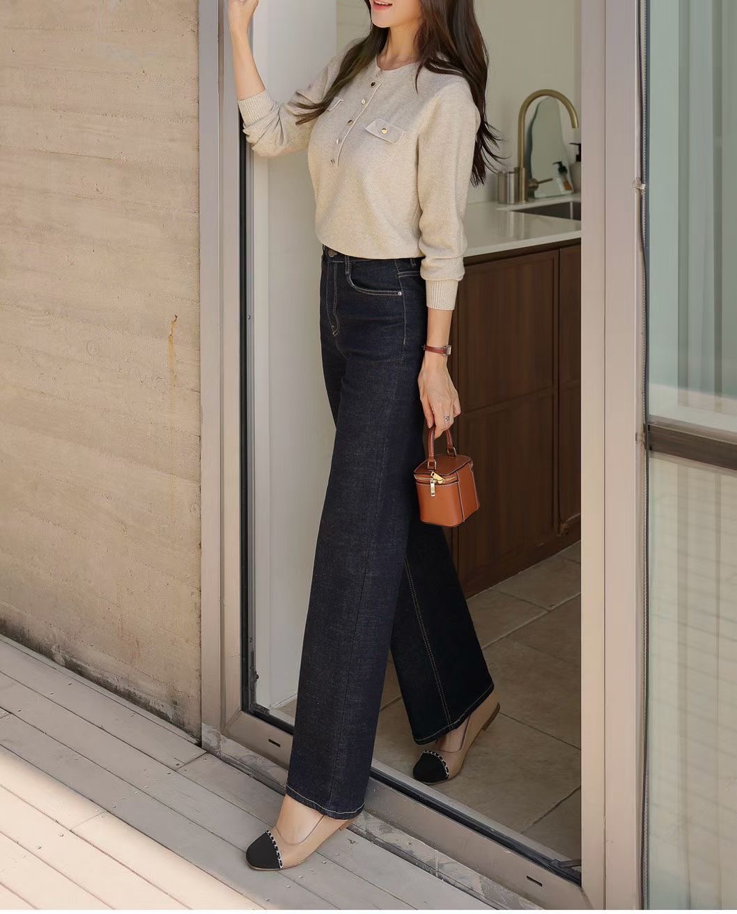 UB 40東大門㊣實拍女士新品職業熱賣人氣休閑推薦牛仔褲拉絨UB 40牛仔褲