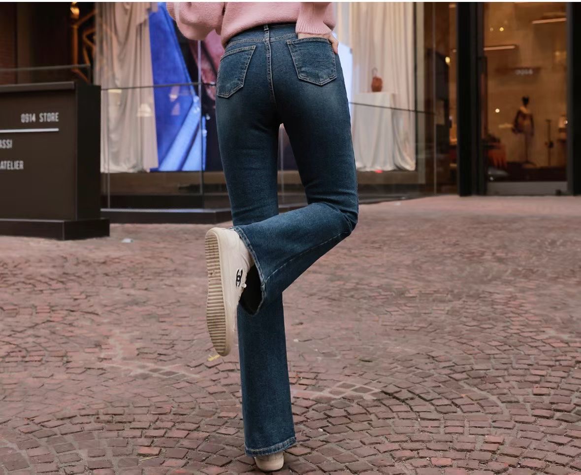 UB 40東大門㊣實拍女裝新品休閑人氣熱賣時尚真品牛仔褲加絨UB 40牛仔褲