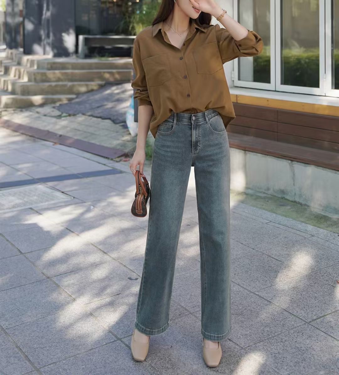 UB 40東大門㊣直郵女士新品時尚真品職業休閑人氣熱賣牛仔褲UB 40牛仔褲圖色1