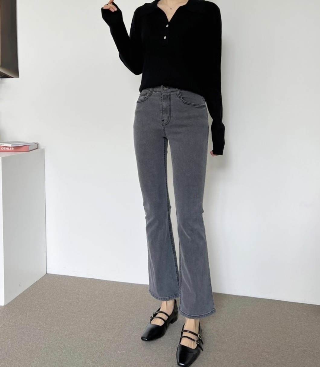 UB 40韓國代購㊣女裝新品熱賣休閑人氣職業真品推薦牛仔褲UB 40牛仔褲