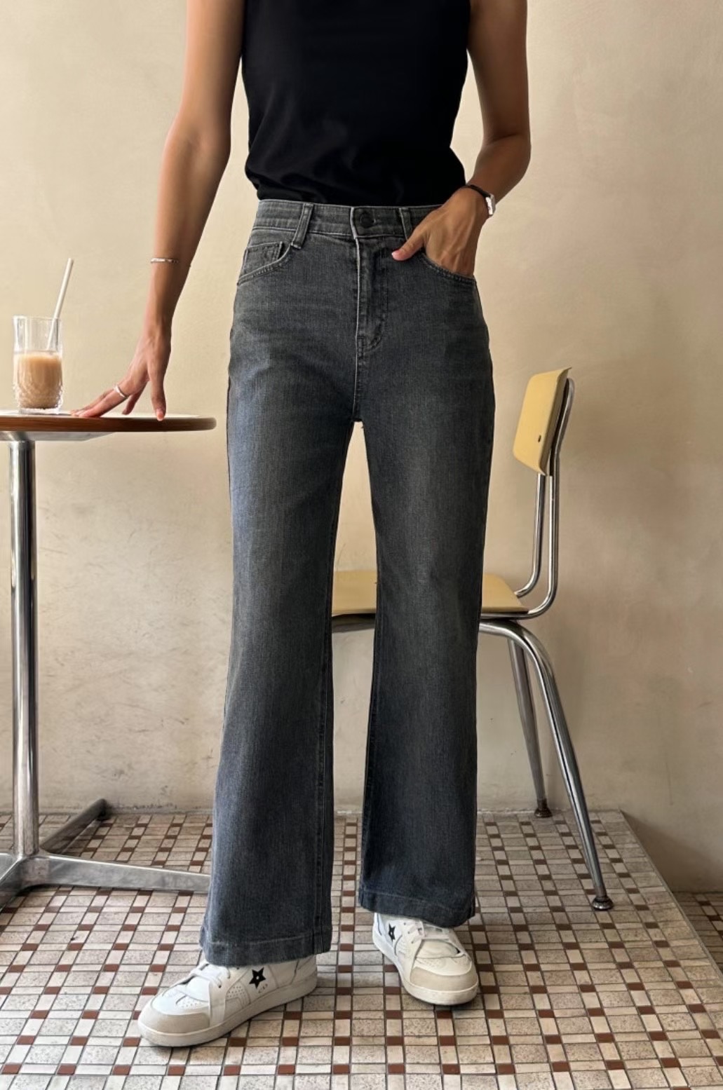 UB 40東大門㊣代購女裝新品熱賣25秋冬休閑職業真品牛仔褲UB 40牛仔褲圖色1