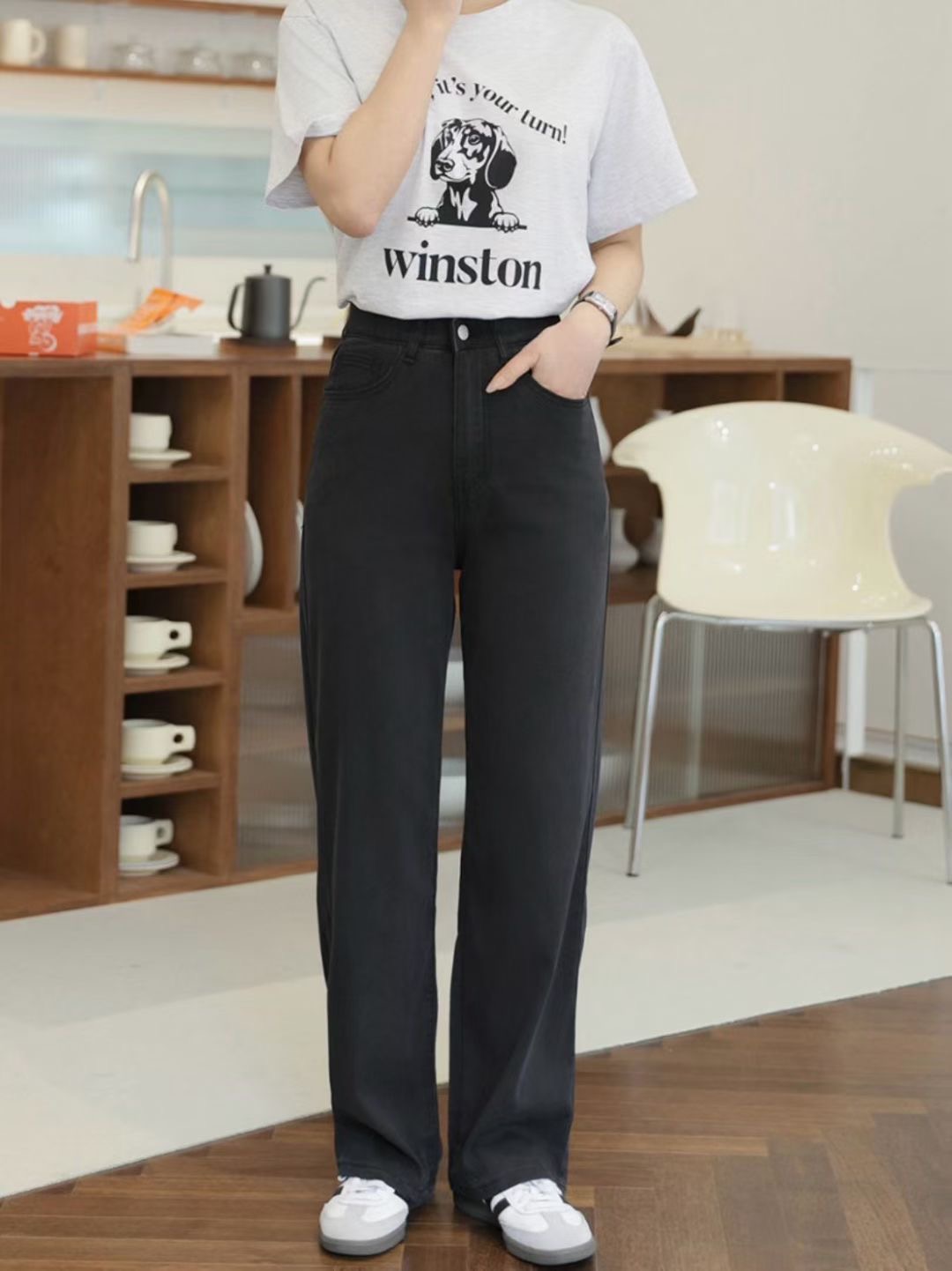 UB 40東大門㊣實拍女裝新品職業25秋冬熱賣真品休閑牛仔褲UB 40牛仔褲