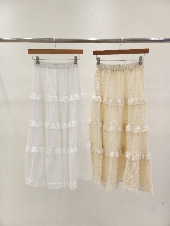 FEMME東大門㊣實拍女士新品休閑25秋冬真品推薦熱賣長裙蕾絲FEMME長裙