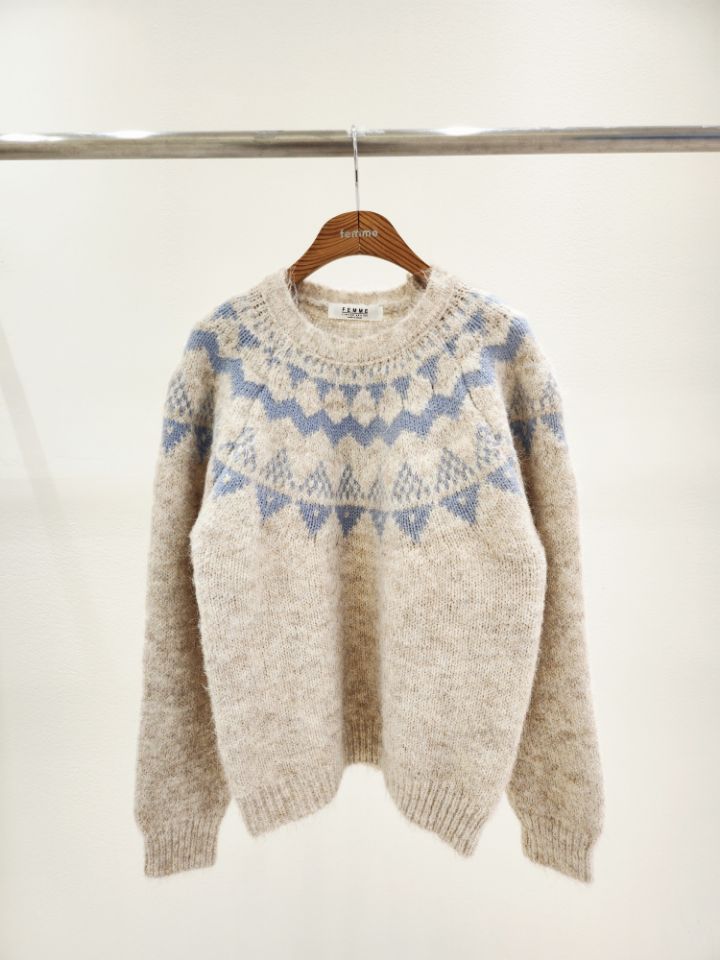 FEMME東大門㊣直郵女裝新款推薦人氣熱賣時尚休閑25秋冬毛衣FEMME毛衣圖色3