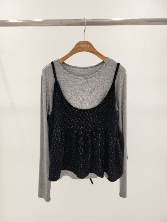 FEMME韓國直郵㊣女士新品職業真品推薦人氣25秋冬套裝花朵套裝FEMME套裝圖色1