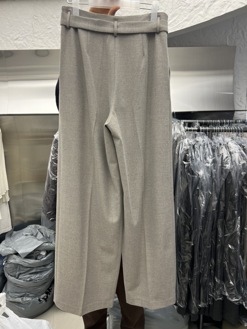 NOVUS東大門㊣代購女裝新品熱賣推薦25秋冬休閑褲含腰帶羊毛NOVUS休閑褲