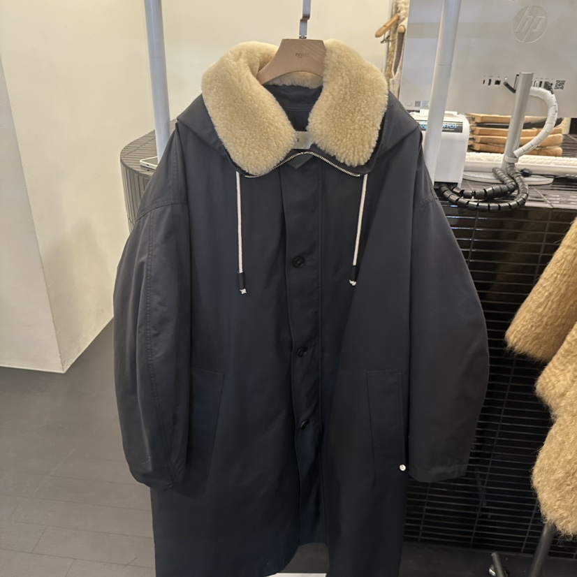 EGG韓國代購㊣女士新款熱賣休閑25秋冬長款羽絨服羊毛填充鵝絨EGG-訂貨周期長長款羽絨服圖色2