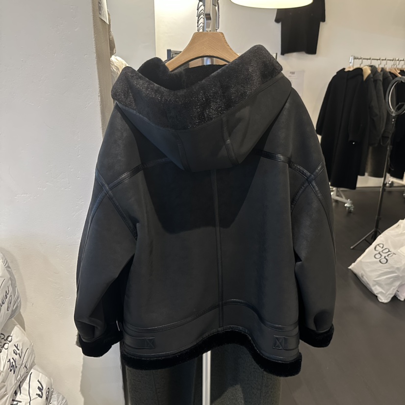 EGG韓國代購㊣女裝新品推薦休閑時尚人氣熱賣職業25秋冬短款大衣EGG-訂貨周期長短款大衣