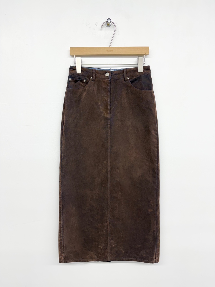 TOOGOOD東大門㊣實拍女裝新品推薦時尚25秋冬人氣休閑長裙絲絨TOOGOOD長裙圖色2