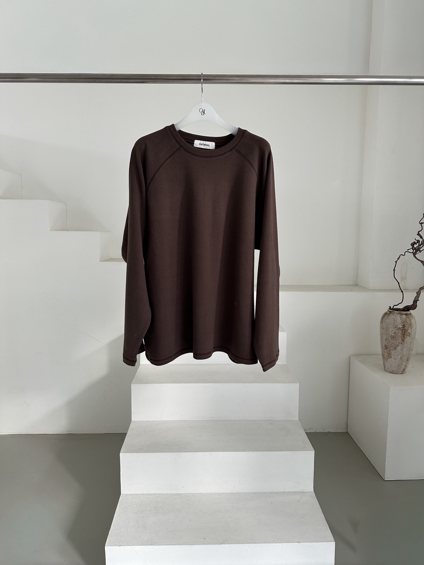 OATMEAL東大門㊣直郵女士新款人氣25秋冬推薦職業休閑長袖T恤OATMEAL長袖T恤圖色3