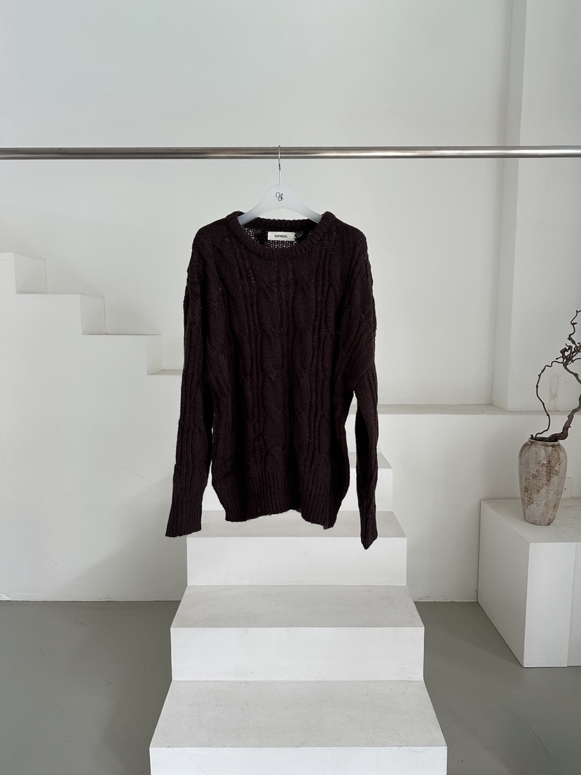 OATMEAL韓國代購㊣女裝新款人氣時尚25秋冬推薦熱賣休閑針織衫OATMEAL針織衫圖色3